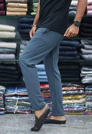 Men's Ottaman Track Pants | 07 Branded Slim Fit Joggers for Daily & Casual Wear - Grey-7 Man
